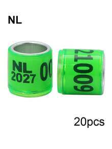 20pcs 2027 Multicolor Pigeon Foot Rings Aluminum Plastic Bird Leg Bands With Letter Number For Pet Bird Training Fly Race Identification Tracking Foot Ring - Multicolor - View 6