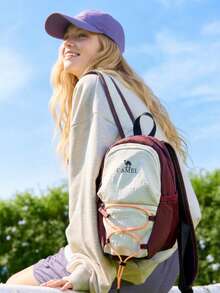 CAMEL CROWN Unisex Commuter Backpack, Lightweight Small Capacity Travel Backpack, Student School Bag, Outdoor Hiking And Climbing - Wine Brown - View 3