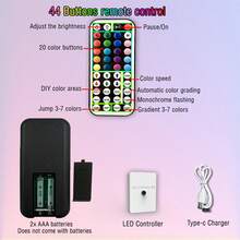 3.28FT-98.4FT RGB 室內燈條,可變色 LED 燈條附遙控器,適用於遊戲設備、臥室、電視背光與房間裝飾 - RGB - 查看 9