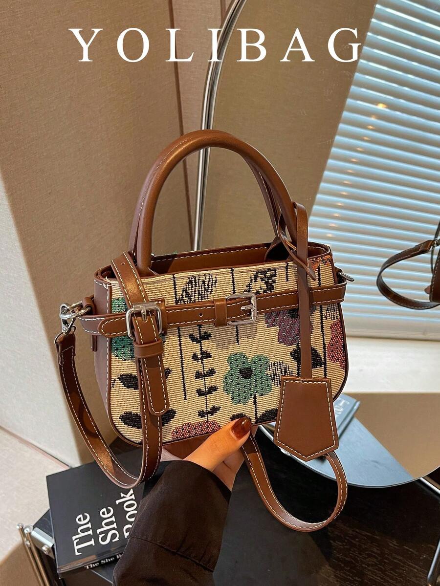 Floral Embroidered Handbag, Fresh Versatile Shoulder Crossbody Bag For Women, Suitable For Daily Commute, Travel And Date