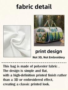 2D Printed Camper Bus Weekender Travel Tote,Travel Beach Bag,Spacious Lightweight Durable Duffle Bag,Overnight Carry Bag For Women,Travel Must-Have - Multicolor - View 8