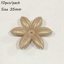 Acrylic Six Petal Flower Chrysanthemum Fantasy Gold Handmade DIY Material Wholesale Hair Rope Bead Jewelry Accessories Loose Beads - Multicolor - View 14
