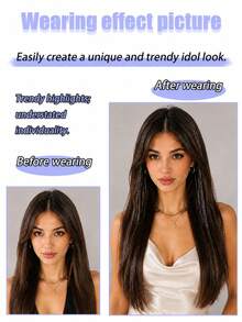 Vibrant Laser-Cut Ear Loop Hair Extensions With A Sweet And Cool Style Are Perfect For Women To Wear At Music Festivals And Parties. - Multicolor - View 6