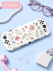 Ayotu 適用於 2025 新款 Switch2 水彩花卉圖案遊戲主機外殼與配件,適合 Switch2 7.9 吋保護殼。套裝包含保護殼、收納袋、底座外殼、主機防塵罩、遊戲卡收納盒、Joy-Con 控制器保護套,並提供多款配件可供選擇,適合返校禮物、生日禮物及遊戲愛好者 - 查看 3