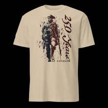 250 Years Of Courage T-Shirt American Soldier Evolution Graphic Tees - 白色 - 查看 3