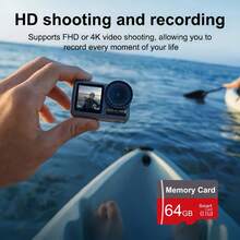 256GB Memory Card, 128GB, 64GB, 32GB TF Card - High-Speed Memory Card, Suitable For Smartphones, Tablets, Cameras, Game Consoles, Dash Cams And Other Devices, File Storage - Red-grey - View 2