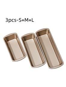 1/3pcs Non-Stick Bread/Baking Pan, Large, Medium And Small Sizes Available, Suitable For Toast Bread, Pound Cake And Rectangular Baking, Easy Release Easy Clean Oven Cookware, High-Quality Non-Stick Coating, Kitchen Baking Accessories - Multicolor - View 14