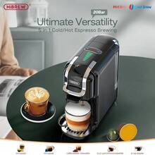 HiBREW 5-In-1 Capsule Coffee Machine Compatible With Various Coffee Capsules And Ground Coffee 7-Level Water Adjustment Hot And Cold Brewing Function 600ml Removable Water Tank 20 Bar Espresso Home Coffee Machine Suitable For Kitchen Parties And Gifting - EU F Type Plug(220-240V) - View 3