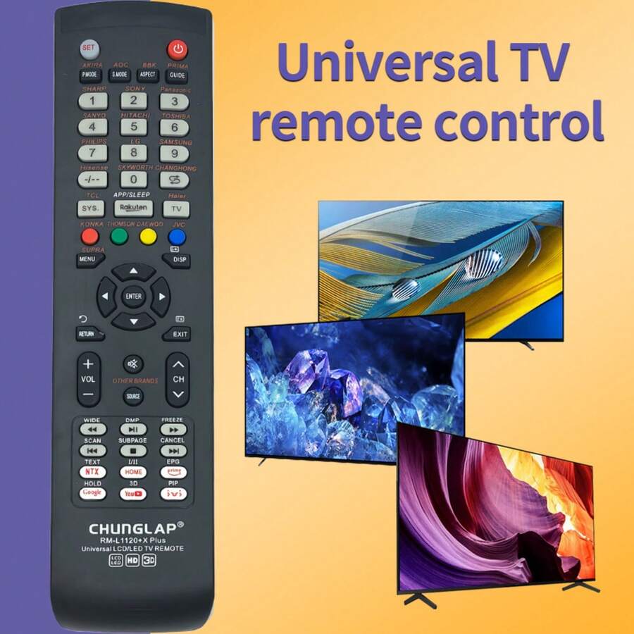Universal TV Remote Control Controller For Akira For For Elenbreg For Supra For Prima For Daewoo And Many Brands TVs -L1120+X PLUS - View 1