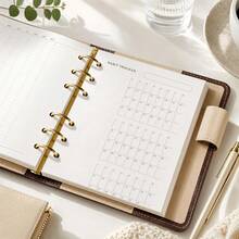 40pcs A6/A7 Mixed Color Single Item Habit Tracker Pages, Date Monthly Habit Recording Inserts, Suitable For Habit Formation And Goal Setting, Check-In - Rectangle - View 6