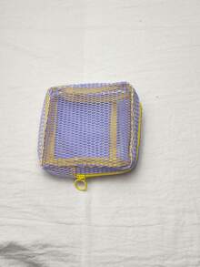 1/2/3pcs Tas Kosmetik Portabel Kapasitas Besar Desain Jaring Aneka Warna, Tas Penyimpanan Perjalanan Harian, Tas Perlengkapan Mandi - MultiWarna - View 9