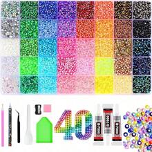 DIY 3D Kit, Castle Fireworks Pattern, Faux Pearl Art Craft, Suitable For Adults And Beginners, Home Wall Decor. Love, Fireworks, Seascape, Fortune - Multicolor - View 14
