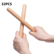 1-32 Pcs Of Classical Wooden Percussion Instruments, 8-Inch Rhythm Natural Hardwood Sticks, Musical Instruments, Musical Instruments, Otamatone, Silicone Finger Sleeves, Clapper Sticks - Multicolor - View 18