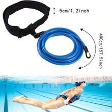 1pc Swimming Waist Belt, 4m Swimming Training Band, Swimming Elastic Rope, Swimming Resistance Band, Beginner Swimming Training Waist Belt, Rubber Material, Suitable For Strength And Explosive Training, Swimming Sports Accessories, Swimming Supplies - Multicolor - View 4
