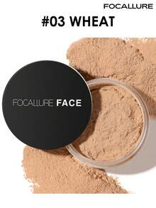 FOCALLURE Bedak Tabur Ringan Mineral 7g, Tahan Lama 24 Jam, Mengontrol Minyak, Bedak Halus Transparan, Hasil Akhir Matte Soft Focus, Bebas Minyak & Tanpa Kilap, Cocok Untuk Semua Jenis Kulit, Menyamarkan dan Melembutkan Pori-Pori dan Garis Halus - 03 Wheat - View 2