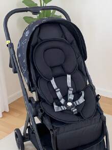 Head And Body Support Pillow Infant Stroller Seat Insert For Newborn To Toddler Stroller Cushion - Black - View 6
