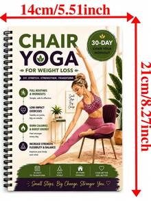 1 Book 30 Days Chair Yoga Guide: Zero-Based Home Low-Impact Training Manual, Perfect Halloween Christmas New Year Birthday Gift - Rectangle - View 4