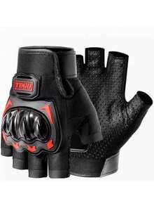 Sleek Driving Gloves With Shockproof Shell And Anti Slip Dots Lightweight Outdoor Gloves For Bikers Fingerless Cycling Gloves Great For Biking And Gym Workout Motorcycle Gear Women Gloves - Multicolor - View 14