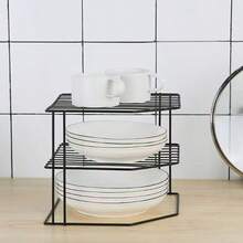 Kệ lưu trữ nhà bếp 3 tầng - Kệ tổ chức tủ - Kệ nhà bếp - Kệ góc - Kệ tổ chức mặt bàn - Kệ lưu trữ đĩa và bát - Kệ lưu trữ nhà bếp - Nhiều màu - Xem 9