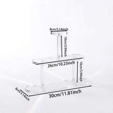 1PC Modern Transparent Acrylic Display Stand - Detachable Storage Rack, Suitable For Spices, Small Figurines, Perfume And Jewelry Display, Ideal For Bedroom, Living Room Desktop Organizer - Clear - View 10