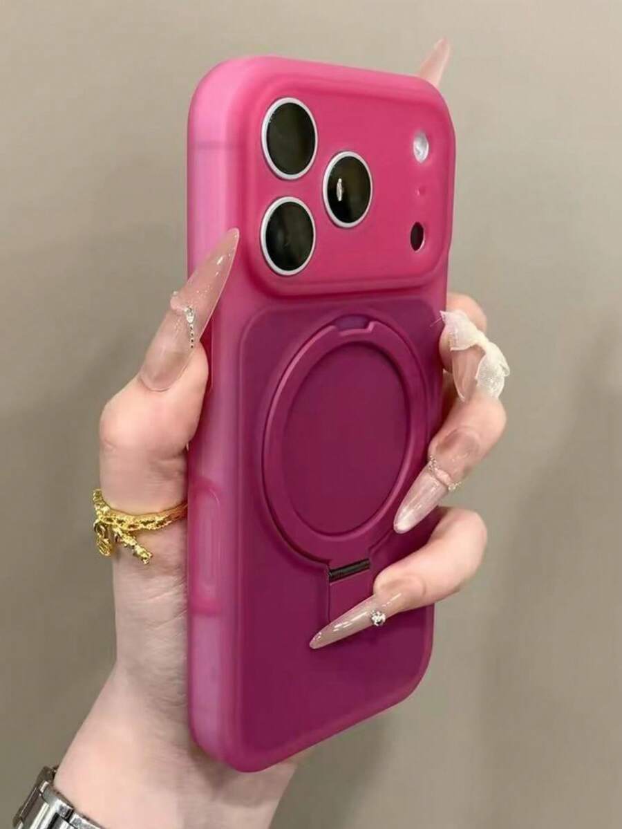 Matte Skin Feel Jelly Ring Holder Soft Magnetic Phone Case Compatible With IPhone 17 Pro Max 17 Pro 17 16 Pro Max 16 Pro 16 15 Pro Max 15 Pro 15 14 Pro Max 14 Pro 14 13 Pro Max 13 Premium Integrated Bracket Shockproof Cover