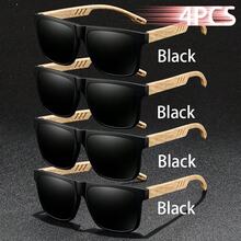 WSZ 4pcs Classic Retro Unisex Fashion Hollow Square Frame Glasses, Suitable For Driving, Fishing, Travel, Tropical Beach Vacation - 4PCS F70 - View 17