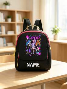 1pc Personalized Back To School Backpack, Casual Versatile K-Pop Music Idol Theme Print, Zipper Closure Nylon Material, Adjustable Shoulder Straps, Hand-Carry, Suitable For Dancing, Shopping, Outdoor Trips, Daily Use. Birthday Gift. - Multicolor - View 14