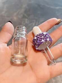 Shiny Rhinestone Glass Dropper Bottle, Mini Essential Oil Dropper Bottle, Transparent Glass Dispensing Bottle, Empty Perfume Cosmetic Liquid Container With Dropper, Portable Refillable Perfume Bottle, Mini Pocket Beauty Tool Travel Essential, Reusable And Leak-Proof, Best Choice For Gifting Friends And Family, Unique Birthday Gift, Holiday Gift, Party Gift, Vacation Gift, Back To School Gift, Teacher Gift - Multicolor - View 13