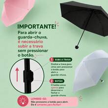 336 - Mini Sombrinha Mini Guarda Chuva com Cabo Redondo - Vinho - Visão 3