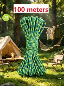 10/50/100m Black Nylon Braided Rope, Durable Twisted Polypropylene Cord, Suitable For Outdoor Use, Clothesline, Tent DIY, Handicraft And Binding - Multicolor - View 40