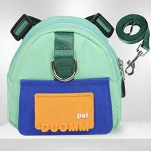 Adjustable Dog Harness Backpack Set With Leash And Poop Bags, Cute Snack Storage Vest, Suitable For Small/Medium Pets, Hiking And Daily Walks - Multicolor - View 13