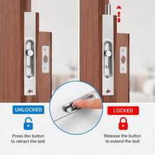 4 Inch Stainless Steel Concealed Door Lock Flush Slide Latch Bolt With Screws Silver (2/4/6 Pieces) - Concealed Door Bolt - View 6