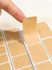 1600/800/15pcs Kraft Paper Seal Labels - Self-Adhesive, Hand-Writeable, Waterproof, Suitable For Packaging, Labeling And Organizing, Packaging Labels, | Waterproof Stickers, Can Labels, Food Labels - Multicolor - View 6