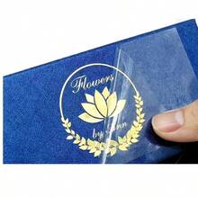 Custom UV Transfer Stickers, Personalized Crystal Label Stickers, Custom Image Text Logo Decals, 3D UV DTF Self-Adhesive Stickers, 3D Crystal Transfer Decals, Commercial Brand Stickers, Custom Colorful Partial Gold Foil Stickers - A - View 6