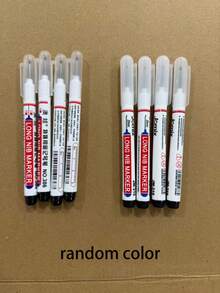 5pcs/10pcs Long Tip Markers - Waterproof, No Bleeding, Suitable For Woodworking, Construction, DIY Crafts - Medium Tip, Suitable For Wood, Plastic, Glass, Metal, Synthetic Leather, Construction Tools And Other Surfaces, Fashionable Pen Design Waterproof Ink, Woodworking Tools, Random Color And Style Packaging - one-size - View 14