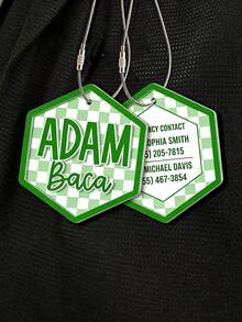 Personalized Camouflage Daycare Bag Tag, Customized Acrylic Name Tag, Suitable For Boys, Backpack Name Tag, Diaper Bag Tag, Back To School Gift For Kids - Multicolor - View 5