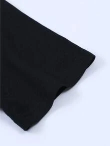 Soft And Fluffy,Pure Comfort,Retro Design,With Heart-Shaped And Letter Patterns,It Is A Versatile Item T Shirt. - 黑色 - 查看 5
