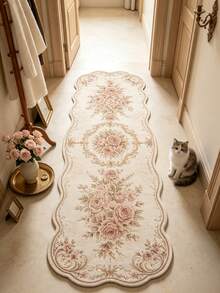 1 pieza Alfombra de pasillo vintage europea, alfombra de área, tapete, decoración del hogar, decoración de la habitación, alfombra lavable, regalo de vuelta a la escuela - Multicolor - Ver 3