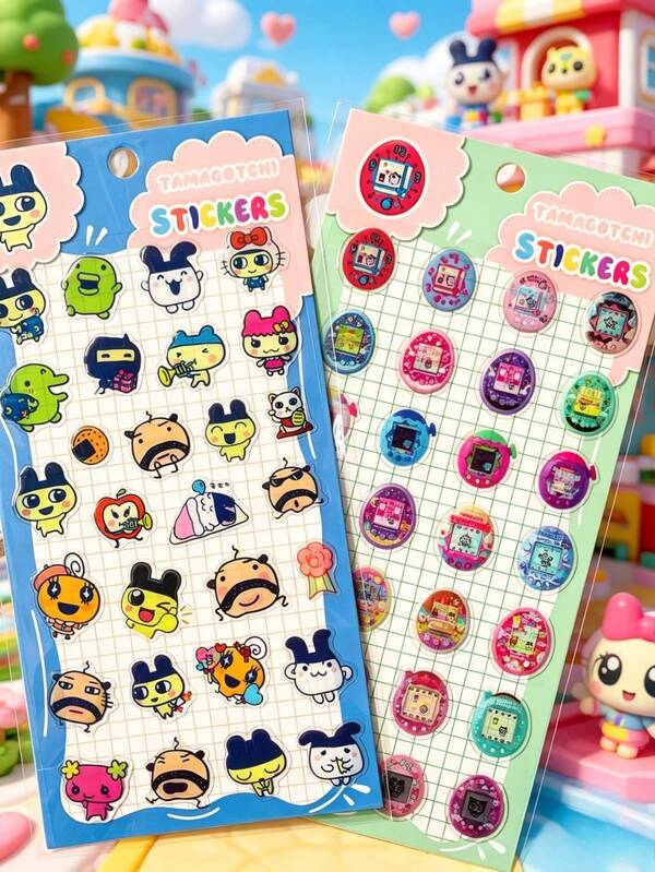 3D Three-Dimensional Relief Stickers - Children's Cartoon Decorative Notebook Stickers, Featuring A Mixed-Color Design And Asymmetrical Shapes. They Are Suitable For DIY Decoration And Student Handicrafts, And Can Also Be Used As Gifts.