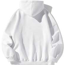 Women's Hooded Sweatshirt,Retro Style,Printed With The Silhouette Of A Horseman And"Turn And Burn"Text Pattern,Casual Wear,Suitable For Spring And Aut - 白色 - 查看 3