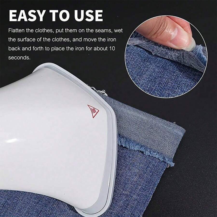 Double-Sided Self-Adhesive Non-Woven Interlining - Durable, Perfect For DIY Sewing And Hemming, Iron-On, Versatile, White, Suitable For Summer, School - White - View 1