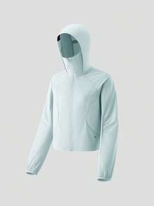 Beneunder Women's Lightweight Sun & Rain Protection Jacket (Short Length) WR001 - Mint Blue - View 8