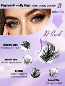 Asiteo 144pcs DIY Eyelash Extension Kit, Includes D Curl Single Lash, Bond & Seal Lash Glue, Lash Remover And Tweezers, Suitable For Home DIY Various Lash Styles, Suitable For Beginners - Multicolor - View 4