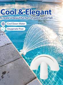 1pc/Set Universal Pool Fountain Nozzle, Available In Various Colors, ABS, Tool-Free Installation, Adjustable Fan-Shaped Flow, Pool Cooling & Oxygenation For Above-Ground And In-Ground Pools - Multiple Styles - View 1