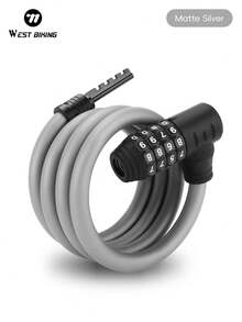 WEST BIKING 1m Color Bike Combination Lock Waterproof And Durable PVC Wrapped Steel Cable Cycling Anti Theft Gear - Multicolor - View 14