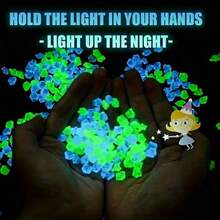 4000pcs Glow-In-The-Dark Stones, Colorful Luminous Decorative Pebbles, Suitable For Garden, Backyard, Lawn, Path, Fish Tank, Flower Pot. Outdoor Fluorescent Stones, Suitable For Party, Holiday, Wedding Decoration, Waterproof Handmade DIY Ornaments, Zen Atmosphere - Multicolor - View 12