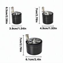 New Black Hand-Crank Manual Grinder, 40/50/63MM Three Sizes Available, 4-Layer Zinc Alloy Metal Crusher Grinding Accessory Tool! Suitable For Grinding Crusher! Multiple Sizes Available! - View 4