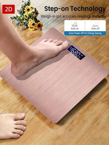 [Pink Body Weight Scale]Large Capacity LCD Digital Display | Top Holiday Gift Choice. AAA Battery (Not Included) 1pc - A - View 2