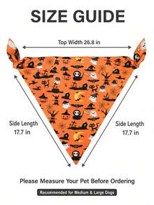 2er Set Halloween Hundebandana, Kürbis Geist Fledermaus Muster zum Binden Dreiecksschals für mittelgroße und große Hunde, Halloween Haustier Kostüm Party & Foto Accessoires - Verschiedenfarbig - Übersicht 7