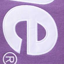 Supreme Satin Applique Hoodie FW24 | Premium Heavyweight Crossgrain Fleece Hoodie, Streetwear Layering Set For Men & Women - Purple Hoodies - 查看 3